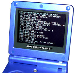 Gameboy Advance multicart menu